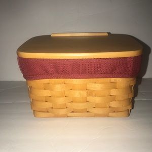 2000 Longaberger Recipe Basket with Liner & Lid